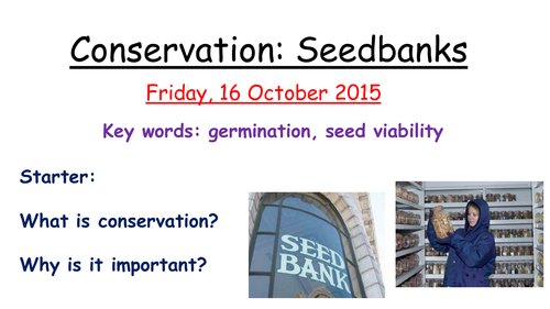 Seedbanks and conservation