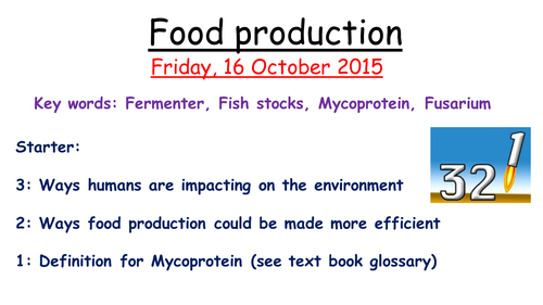 Mycoprotein and fishing
