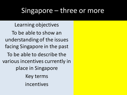 Singapore three or more population management