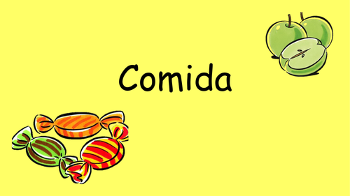 Spanish foods - meanings and flash cards