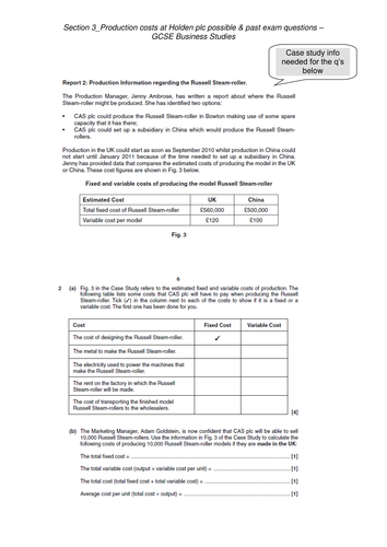 A293 Holden plc 2015_OCR GCSE Case study_Section 3