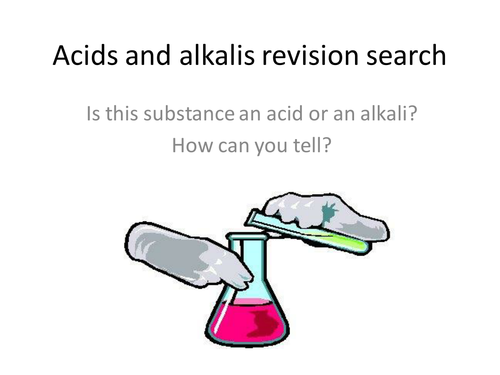 Year 7 Acids and alkalis revision search