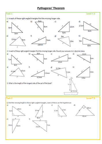 pythagoras-worksheet-differentiated-leveled-and-with-answers-on