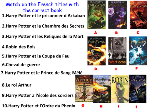 French World Book Day starter