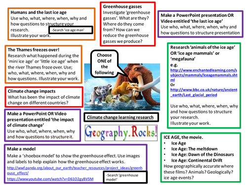 climate change interactive homework