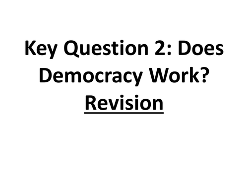 How Does Democracy Work? and Types of Governments