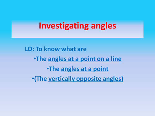 investigating angles