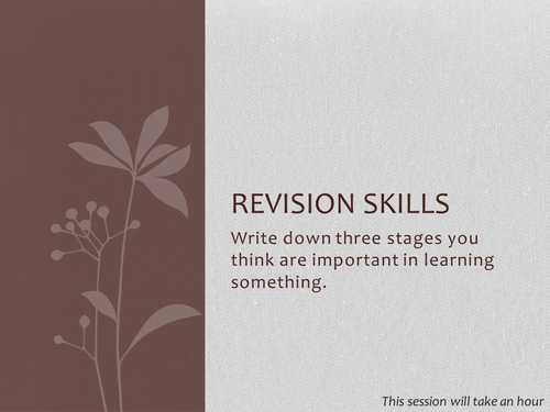 Revision Skills workshop