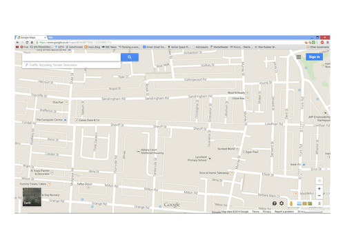 Street map in Hartlepool