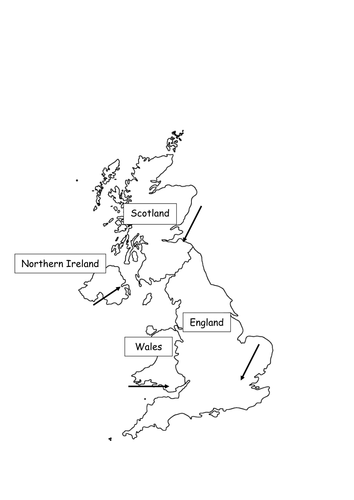 Map Of Uk Showing Capital Cities UK capital cities map | Teaching Resources