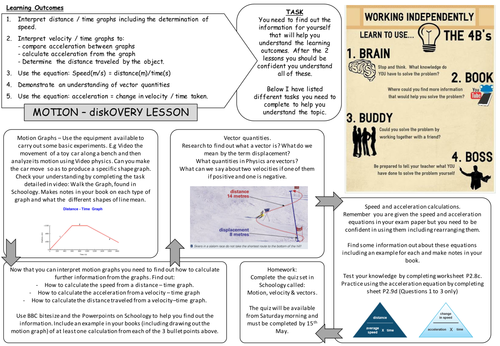 GCSE Forces and Motion Learning Mats
