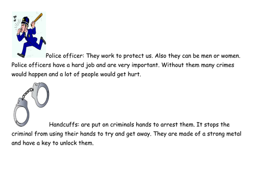 Police Factsheet and labeled images | Teaching Resources