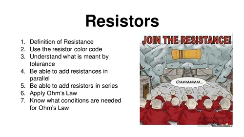 Resistance and Resistors Introduction