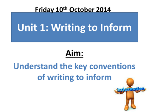 Intro to Writing to Inform