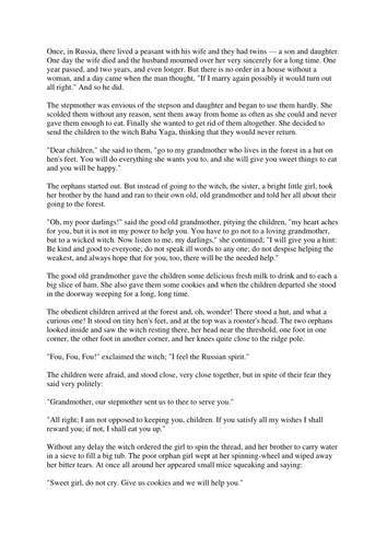 Teaching Resources for Baba Yaga Stories