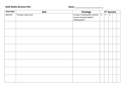 GCSE Math Revision Plan