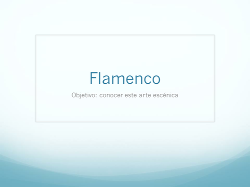 Flamenco | Teaching Resources