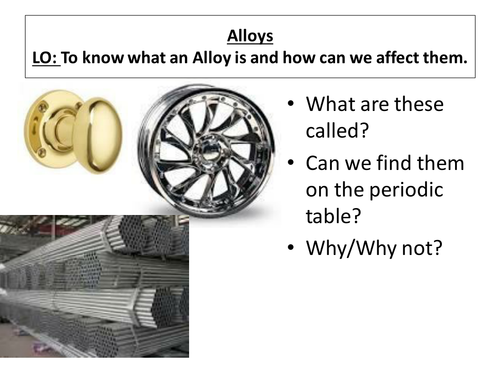 Metals and alloys