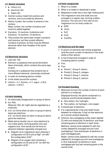 OCR Gateway C4 Bumper Question Pack [The Periodic Table]
