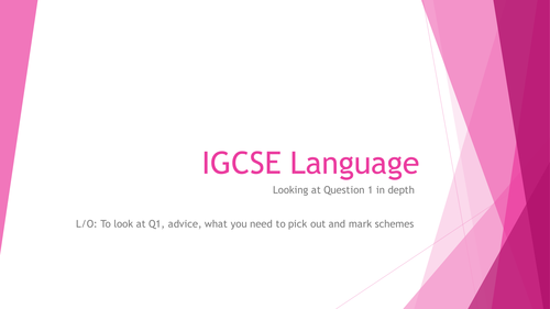 IGCSE English Language (extended paper) revision and mock test