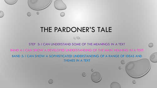 The Pardoner's Tale- Chaucer's Prolog