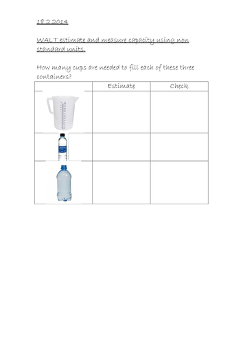Measuring capacity Year 1