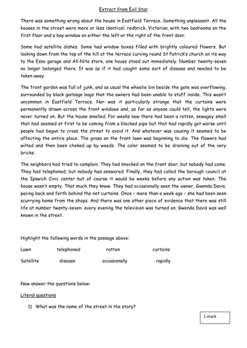 Literal, inferential, evaluative questions