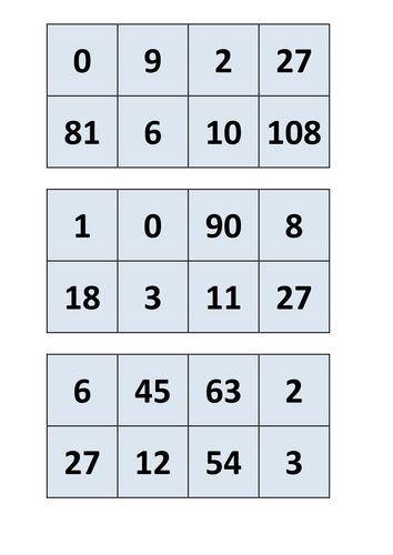 6, 9 times table games and activites