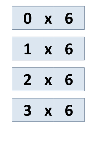 6, 6 times tables games and activities