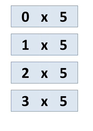 6, 5 times tables games and activities