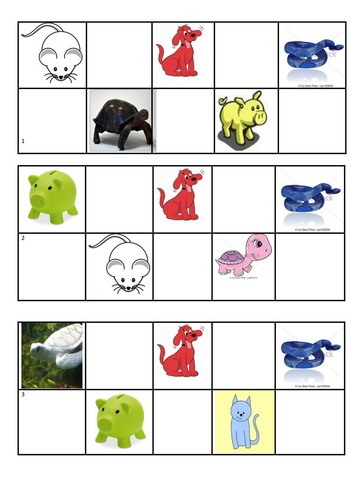bingo of animals and colors