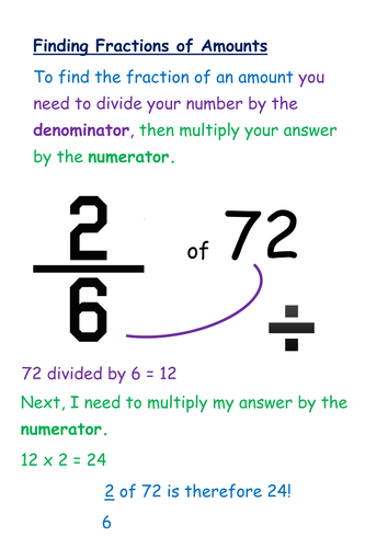 How To Find Fraction Of A Number