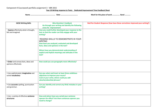 marking and feedback