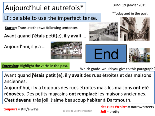 la ou j'habite. Your town now and how it was.