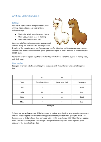 Selective Breeding/ Artificial selection by SMasood - Teaching
