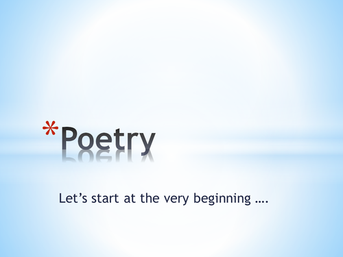 Poetry - Review of Poetic Techniques | Teaching Resources