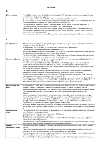 Key British Political Issues - Background Reading