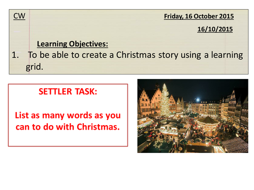 Christmas Descriptive Writing