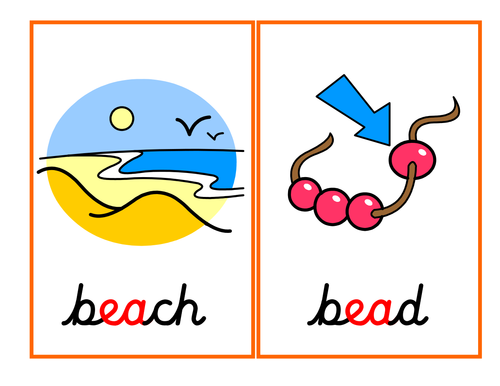 Phase 5: ea grapheme: cards, games, activities