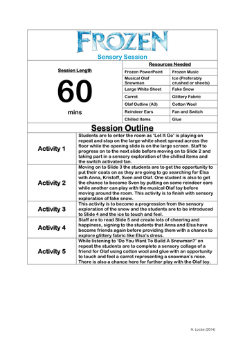 Frozen Sensory Session