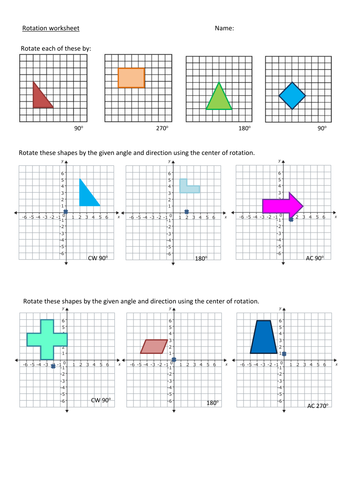 Rotation of shapes levels 5-6 lesson by mistrym03 - Teaching Resources