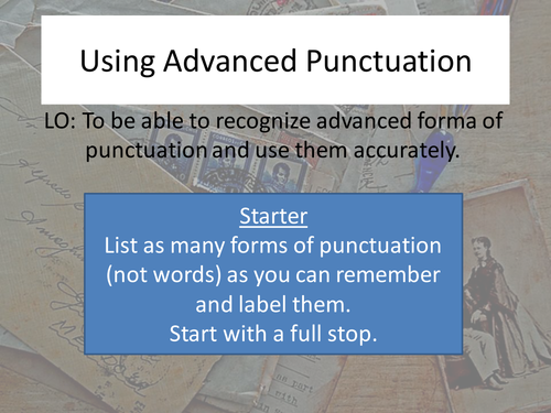 Using advanced punctuation