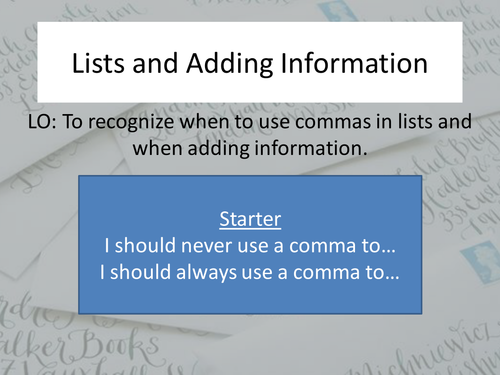 lists-and-adding-extra-information-to-sentences-teaching-resources