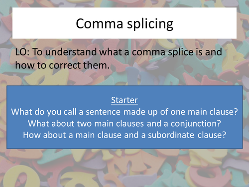 Comma Splicing