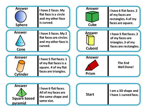 3D shapes loop game | Teaching Resources