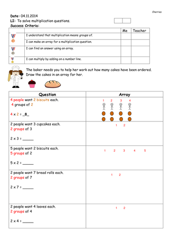 introducing multiplication to year 2 by dannae teaching