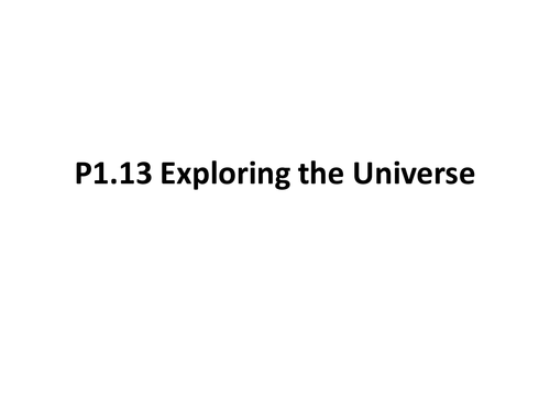 P1.13 - Exploring the Universe