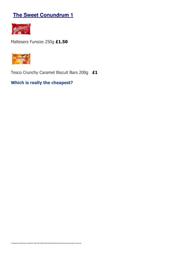 Value for Money Questions