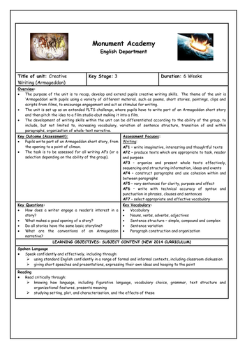 How do writers create tension ks3 picture