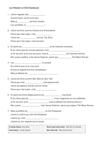 Qu'est-ce que tu lis / regardes?